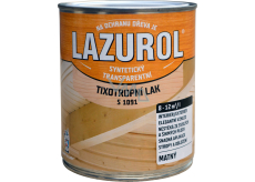 LAZUROL tixotropní nestékající lak na kov a dřevo S1091, bezbarvý mat, 750 ml
