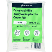 Spokar Hobby Abdeckfolie zum Malen, 40 µ, 20 m², 4 × 5 m