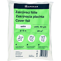 Spokar Hobby Abdeckfolie zum Malen, 40 µ, 20 m², 4 × 5 m