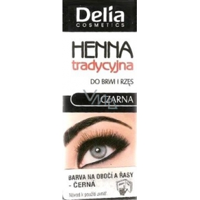 Delia Cosmetics Henna Augenbrauen- und Wimpernfarbe Schwarz 2 g