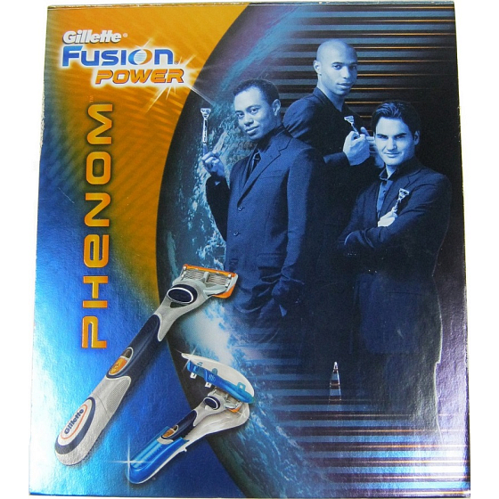 Gillette Fusion Power Phenom Akkurasierer + 1-teiliges Etui, Kosmetikset für Männer
