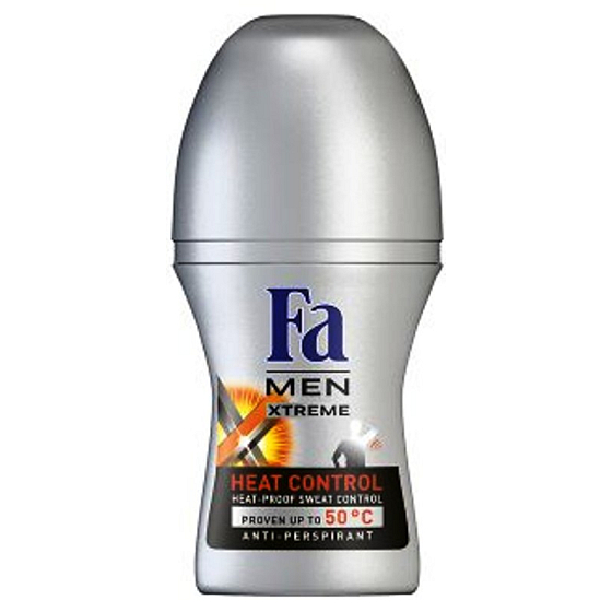 Fa Men Xtreme Heat Control Ball Antitranspirant Deodorant Roll-On für Männer 50 ml