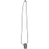 Silberne Halskette mit Anhänger mit eingebetteten Kristallen 45 cm