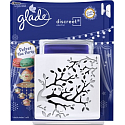 Glade by Brise Velvet Tea Party elektrischer Lufterfrischer 8 g + Duftkerze in Glas Brenndauer bis zu 30 Stunden 120 g, Geschenkset