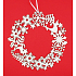 Hölzerner weißer Glitzerkranz 23 cm