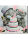 Me to You Umschlaggrußkarte 3D Hochzeitsbären mit Torte 15,5 x 15,5 cm