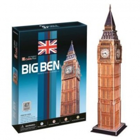 CubicFun Puzzle 3D Big Ben 47 Stück 12 x 51,5 x 12 cm