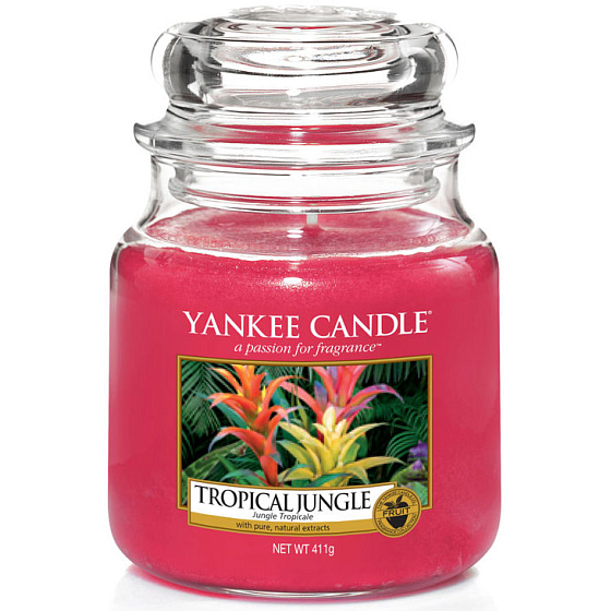 Yankee Candle Tropical Jungle - Duftkerze Tropischer Dschungel Classic mittleres Glas 411 g