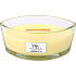 WoodWick Lemongrass & Lily - Duftkerze aus Zitronengras und Lilie mit breitem Holzdocht und Bootsdeckel 453 g