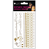 Tattoo Aufkleber Gold und Silber 15 x 9 cm