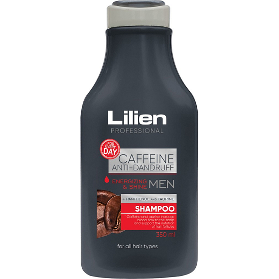 Lilien Caffeine Anti-Schuppen Shampoo gegen Schuppen für Männer 350 ml