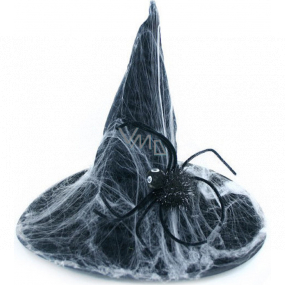 Rappa Halloween Hexenhut mit Spinnennetz für Erwachsene 38 cm