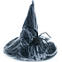 Rappa Halloween Hexenhut mit Spinnennetz für Erwachsene 38 cm