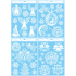 Fensterfolie ohne Klebstoff Engel mit Glitzer 30 x 42 cm