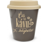 Nekupto Kafetearie Mug To Go Keramik Kaffee Zeit...300 ml zu jeder Zeit