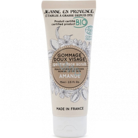 Jeanne en Provence Almond Bio sanftes Gesichtspeeling für normale bis trockene Haut 75 ml