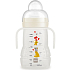 Mam Trainer Flasche für den einfachen Übergang vom Stillen oder der Flasche zum Becher 4+ Monate Weiß 220 ml