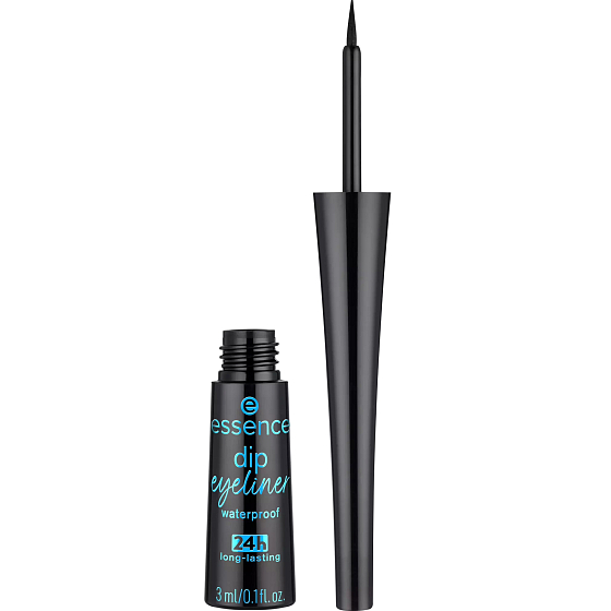 Essence Dip Eyeliner wasserfeste flüssige Eyeliner 01 Black 3 ml