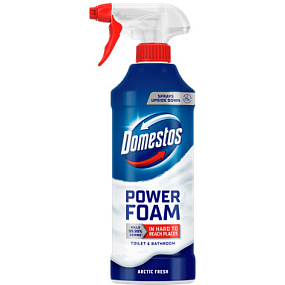 Domestos Schaumspray für Toiletten und Badezimmer Power Foam Arctic Fresh, 435 ml