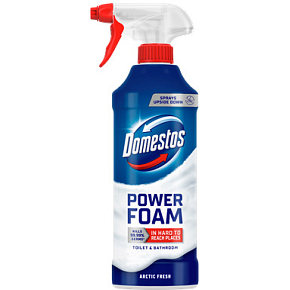 Domestos Schaumspray für Toiletten und Badezimmer Power Foam Arctic Fresh, 435 ml