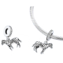 Charm Sterlingsilber 925 Zebra Pferd im Pyjama, Anhänger für Armband Tier