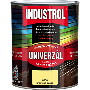 Industrol S2013 universell glänzend Oberflächenfarbe für Metall und Holz, 6050 hellcreme, 750 ml