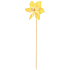 Windrad mit Blüten gelb 9 cm + Spieße 1 Stück
