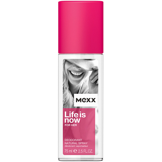 Mexx Life Is Now for Her parfümiertes Deo-Glas 75 ml