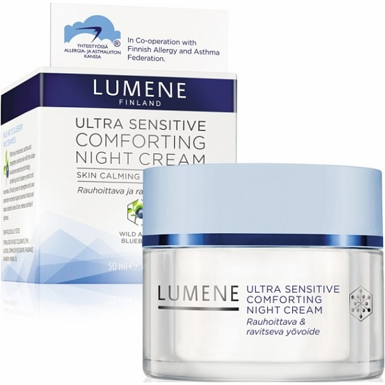 Lumene Ultra Sensitive Comforting Night Cream beruhigende und pflegende Nachtcreme für sehr empfindliche Haut 50 ml