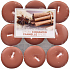 Bolsius Aromatic Spiced Cinnamon - Würzige Teekerzen mit Zimtduft 18 Stück, Brenndauer 4 Stunden