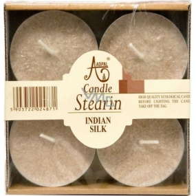 Adpal Stearin Maxi Indische Seide - Teelichter mit Duft nach indischer Seide 4 Stück