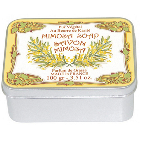 Le Blanc Mimosa - Mimosa natürliche feste Seife in einer Schachtel mit 100 g