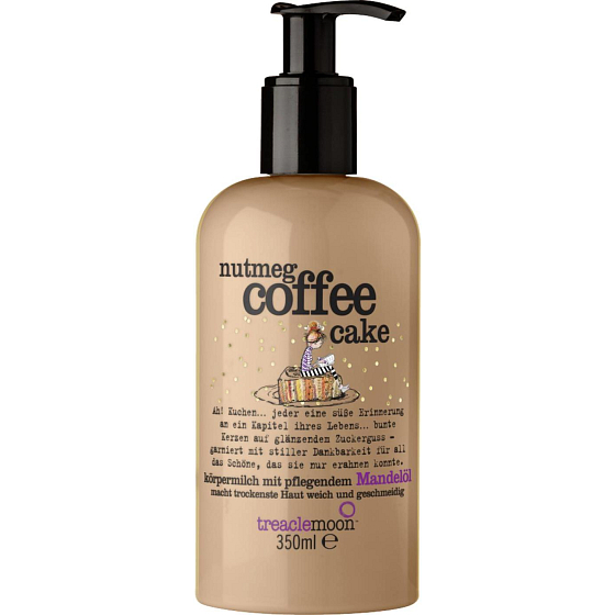 Treaclemoon Muskatnuss-Kaffee-Kuchen-Körperlotion mit Spender 350 ml