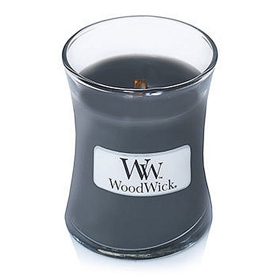 WoodWick Evening Onyx - Evening Onyx Duftkerze mit Holzdocht und Deckel Glas klein 85 g