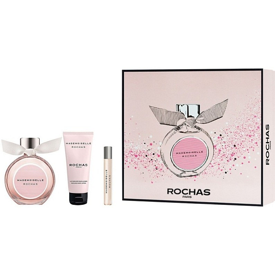 Rochas Mademoiselle Rochas parfümiertes Wasser für Frauen 90 ml + Körperlotion 100 ml + parfümiertes Wasser 7,5 ml, Geschenkset