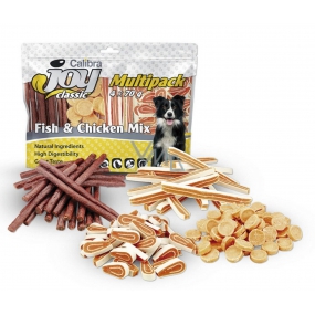Calibra Joy Fisch-Hühnchen-Mischung behandelt zusätzliches Hundefutter-Multipack 4 x 70 g