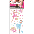 Tattoo Aufkleber farbige Kinder mit Glitzer Ballerinas 10,5 x 6 cm