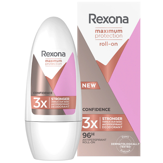 Rexona Maximum Protection Confidence Antitranspirant Deodorant Roll-On Maximaler Schutz für Frauen 50 ml