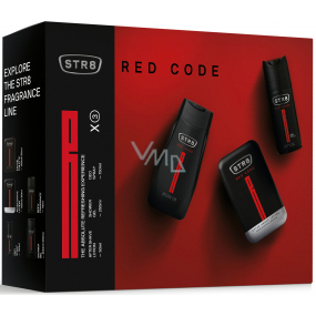 Str8 Red Code Aftershave für Männer 50 ml + Deodorant Spray 150 ml + Duschgel 250 ml, Kosmetikset