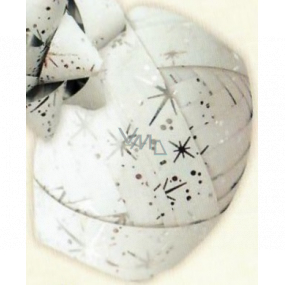 Nekupto Ball Luxusweiß mit silbernen Details 1 cm x 10 m KB 216 02