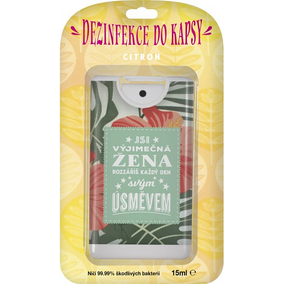 Albi Desinfektion in einer Tasche mit dem Duft von Zitrone Außergewöhnliche Frau 15 ml