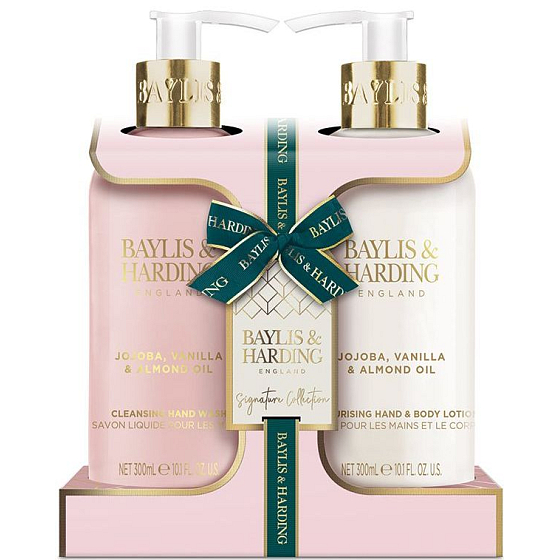 Baylis & Harding Jojoba, Vanille & Mandelöl Körper- und Handlotion 300 ml + Handwaschgel 300 ml, Kosmetikset für Damen