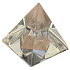 Glas Pyramide in Pyramide 40 mm Kristall - Glas Briefbeschwerer