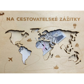 Albi Geldtasche aus Holz Für Reiseabenteuer 24 x 18 x 0,9 cm