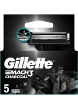 Gillette Mach3 Charcoal Ersatzkopf 5 Stück, für Männer