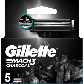 Gillette Mach3 Charcoal Ersatzkopf 5 Stück, für Männer