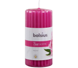 Bolsius Aromatic True Scents Peony - Pfingstrose Duftkerze Zylinder geriffelt 60 x 12 mm
