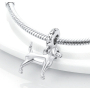 Charm Sterlingsilber 925 Hund - Stehender Labrador, Anhänger für Armband, Tier