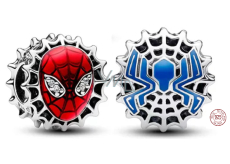 Charme Sterling Silber 925 Marvel Spiderman Maske, Perle auf Armband Film