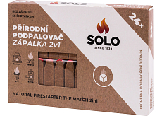 Solo Naturanzünder Zündholz 2in1, 24 Anzünder